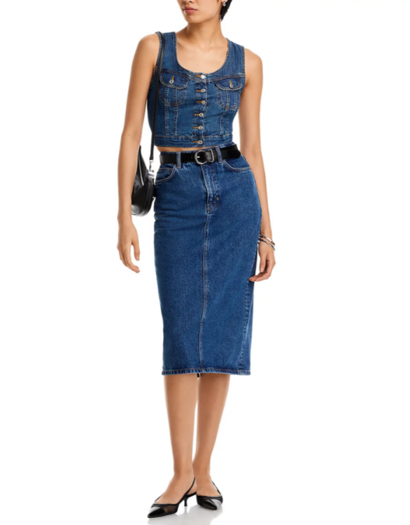 RE/DONE Sleeveless Trucker Top MSRP $295