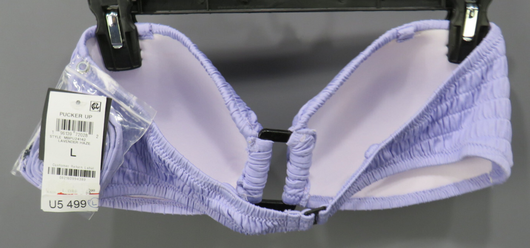 Bar III Pucker Up Textured Bandeau Bikini Top MSRP $48 # U5 499 NEW