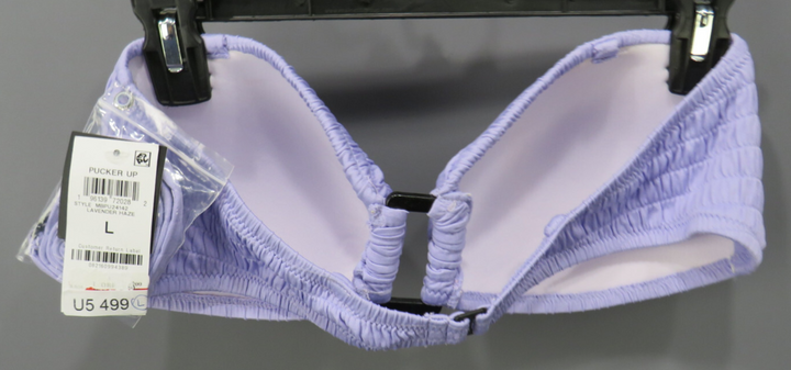 Bar III Pucker Up Textured Bandeau Bikini Top MSRP $48 # U5 499 NEW