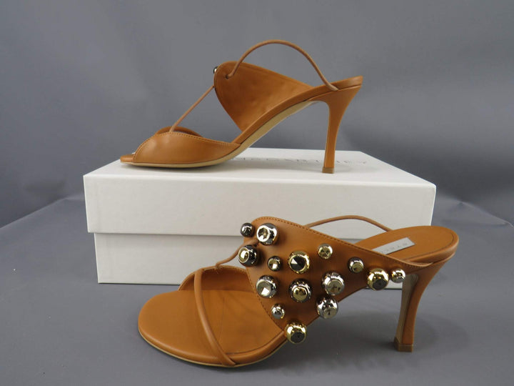 Stella McCartney Women's Stella 100 Studded Open Toe Pumps M2 361