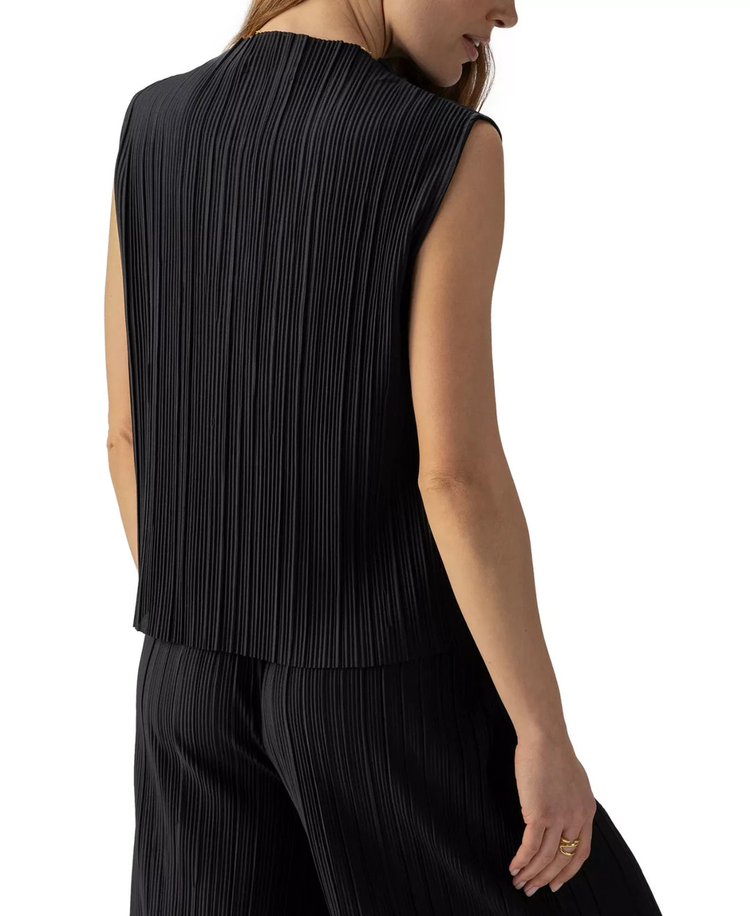 Sanctuary Plissé Mock Neck Top MSRP $59