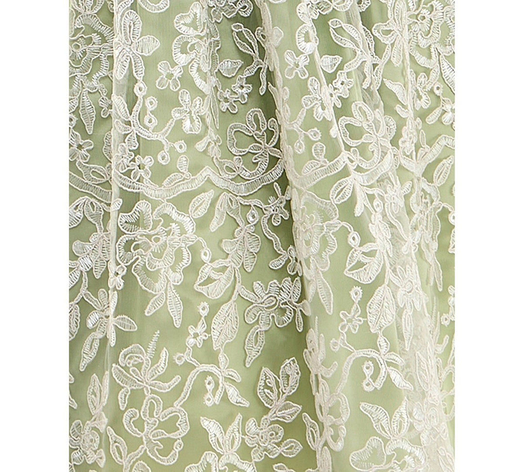 City Studios Juniors' Floral-Embroidered Sleeveless Midi Dress MSRP $109