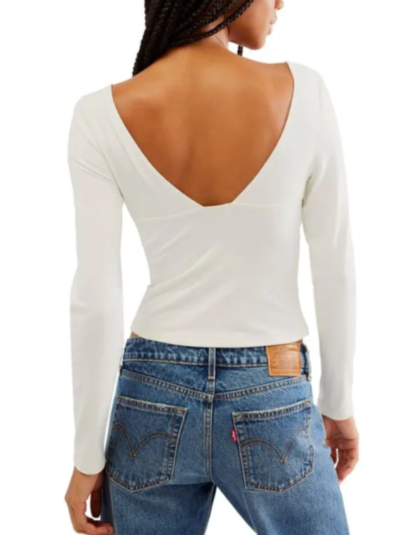 Free People Duo Corset Long Sleeved Tee MSRP $58