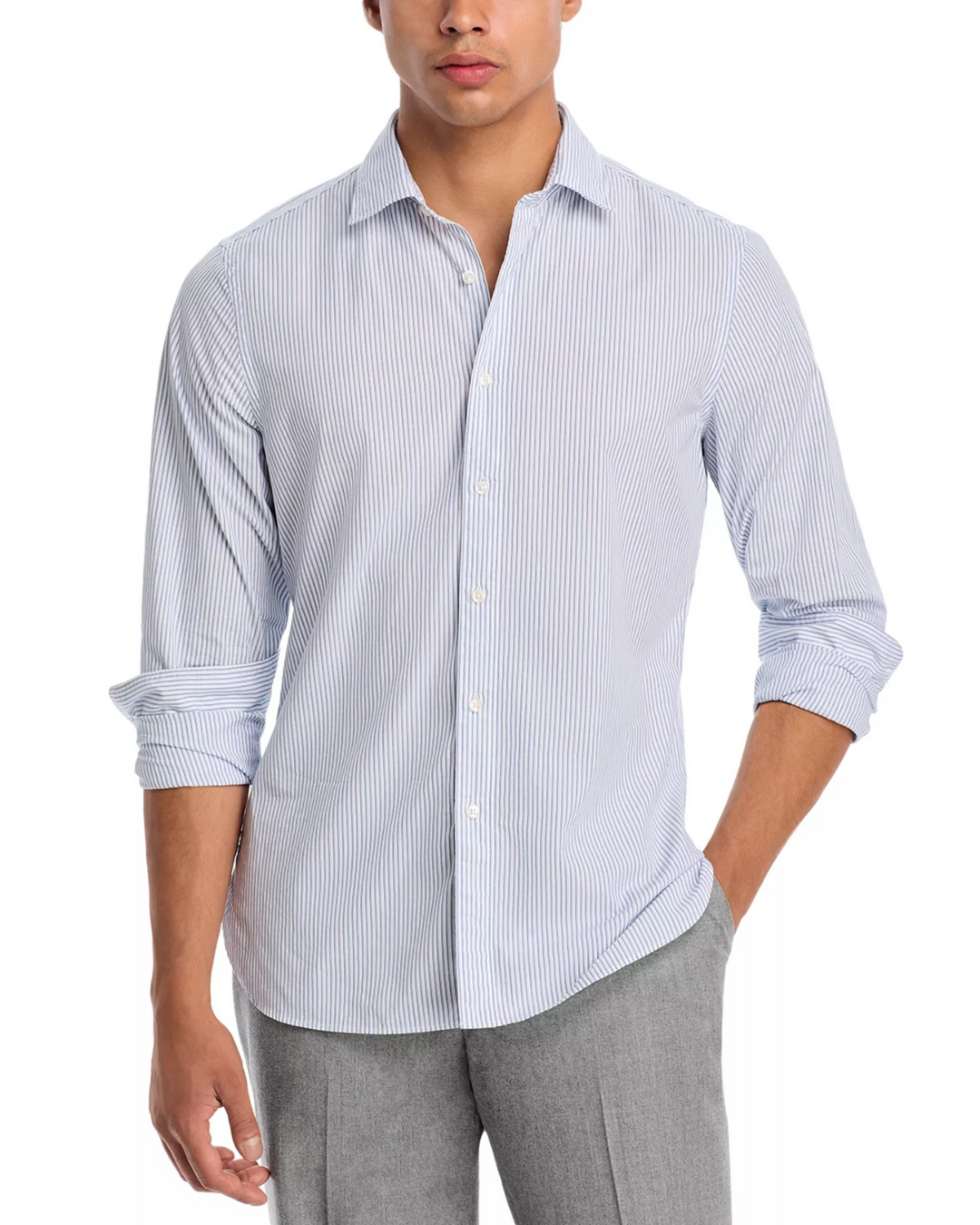 The Men's Store at Bloomingdale's Stretch Slim Fit Button Down Shirt MSRP $98
