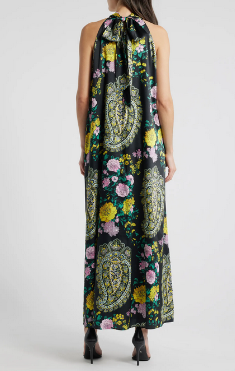 Kobi Halperin Genesis Printed Halter Maxi Dress MSRP $698