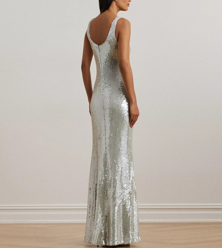 Lauren Ralph Lauren Sequined Sleeveless Gown MSRP $295