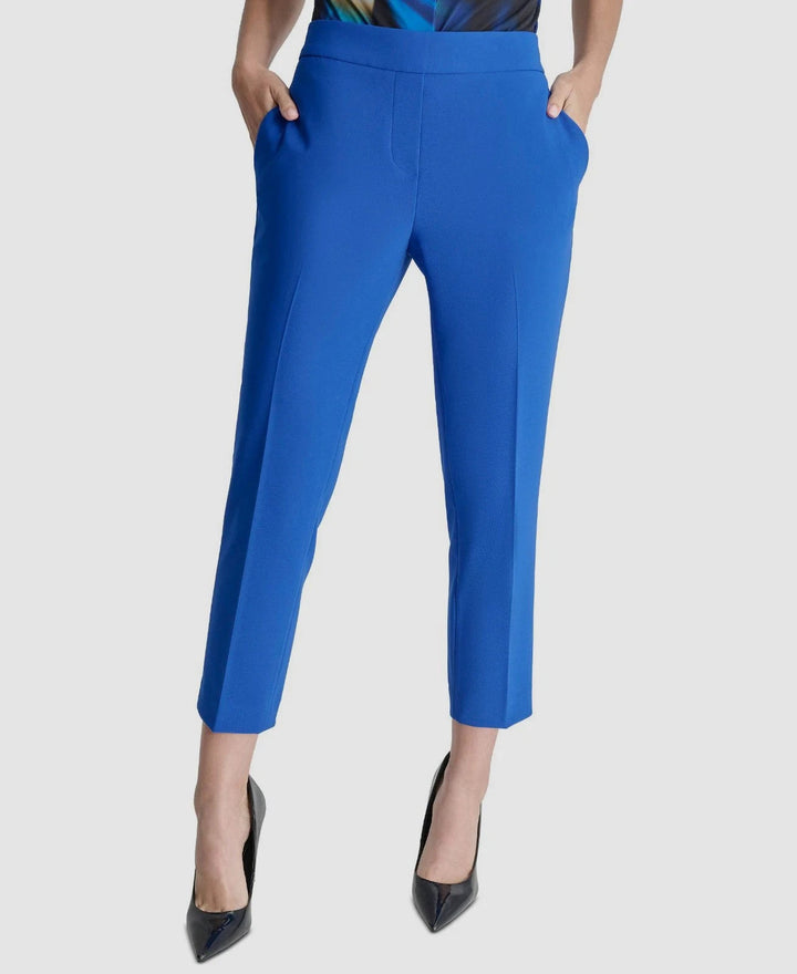 DKNY Women's Mid-Rise Elastic Waist Ankle Pants MSRP $99