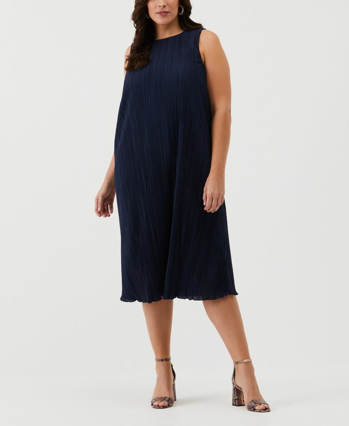 ELLA Rafaella Plus Size Plisse Sleeveless Midi Dress MSRP $139