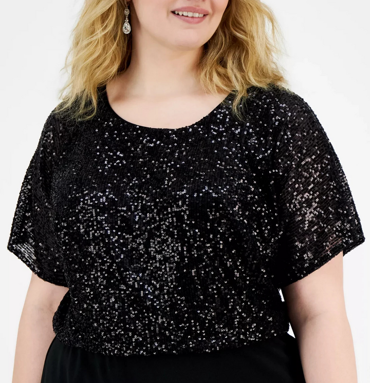 Connected Plus Size Sequined Sheath Dress MSRP $89