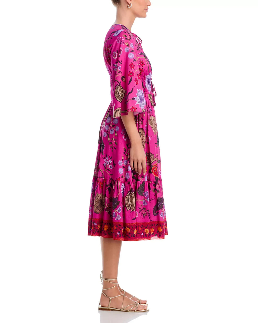 Kobi Halperin Reese Floral Tiered Cover Up Dress MSRP $598