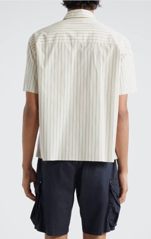 John Elliott Printed Poplin Short Sleeve Shirt MSRP $348