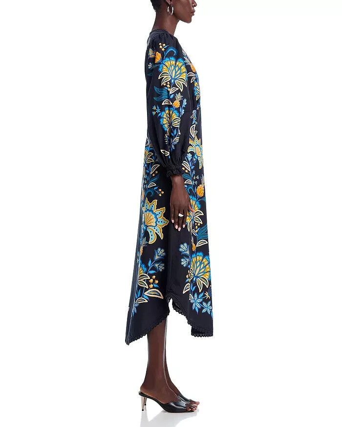 FARM Rio Stitched Garden Midi Dress MSRP $290 Size S