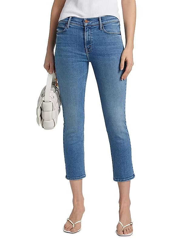 Mother The Dazzler Mid-Rise Stretch Crop Jeans MSRP $258