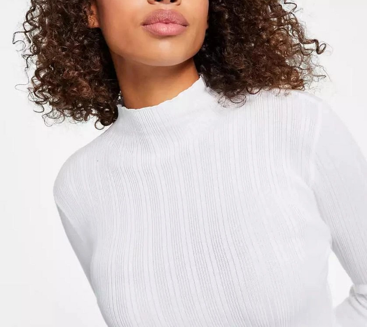 Dkny Jeans Women's Ribbed Mock Neck Bodysuit MSRP $69