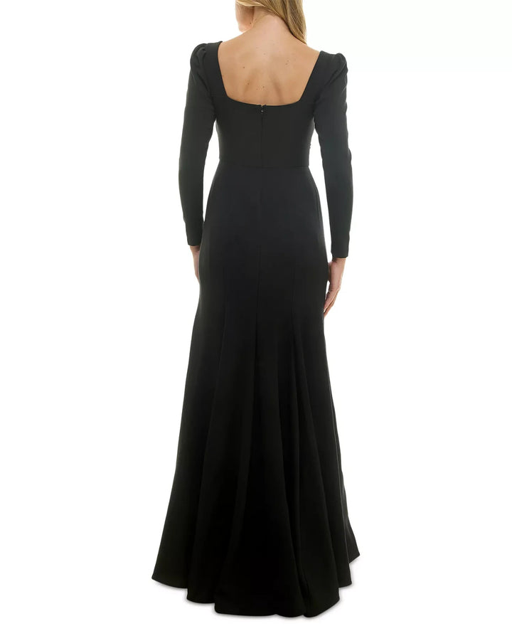 Taylor Women's Rhinestone-Trim Long-Sleeve Gown MSRP $268