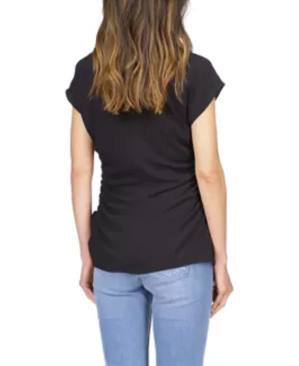 MICHAEL Michael Kors Solid Ruched V-Neck Top MSRP $88