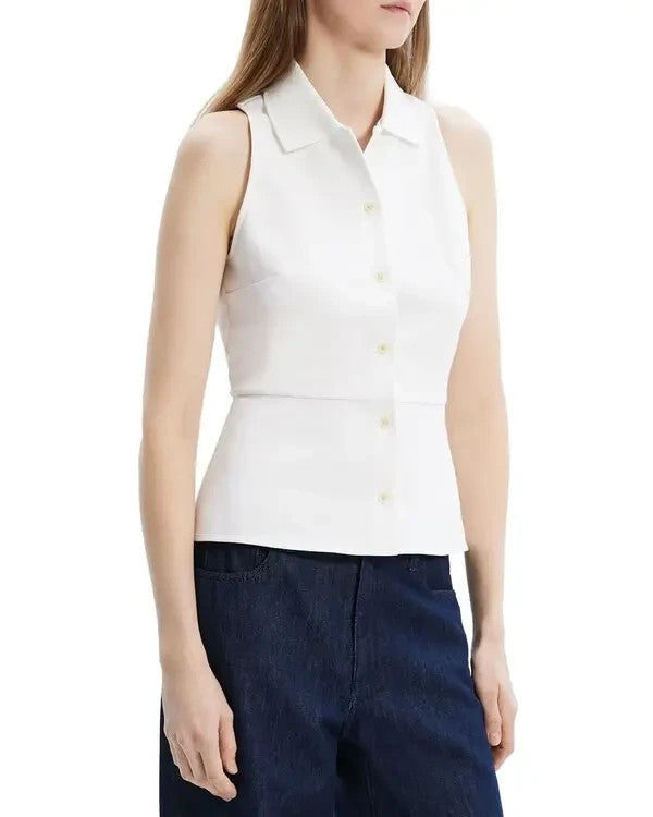 Theory Sleeveless Peplum Top MSRP $225