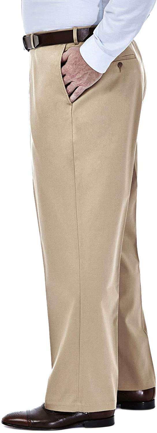 Haggar Men's Big & Tall Premium No Iron Khaki Waistband Pants MSRP $80