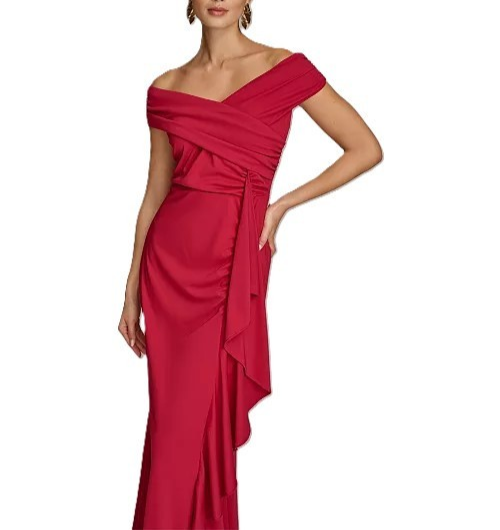 Donna Karan New York Asymmetric Draped Gown MSRP $249
