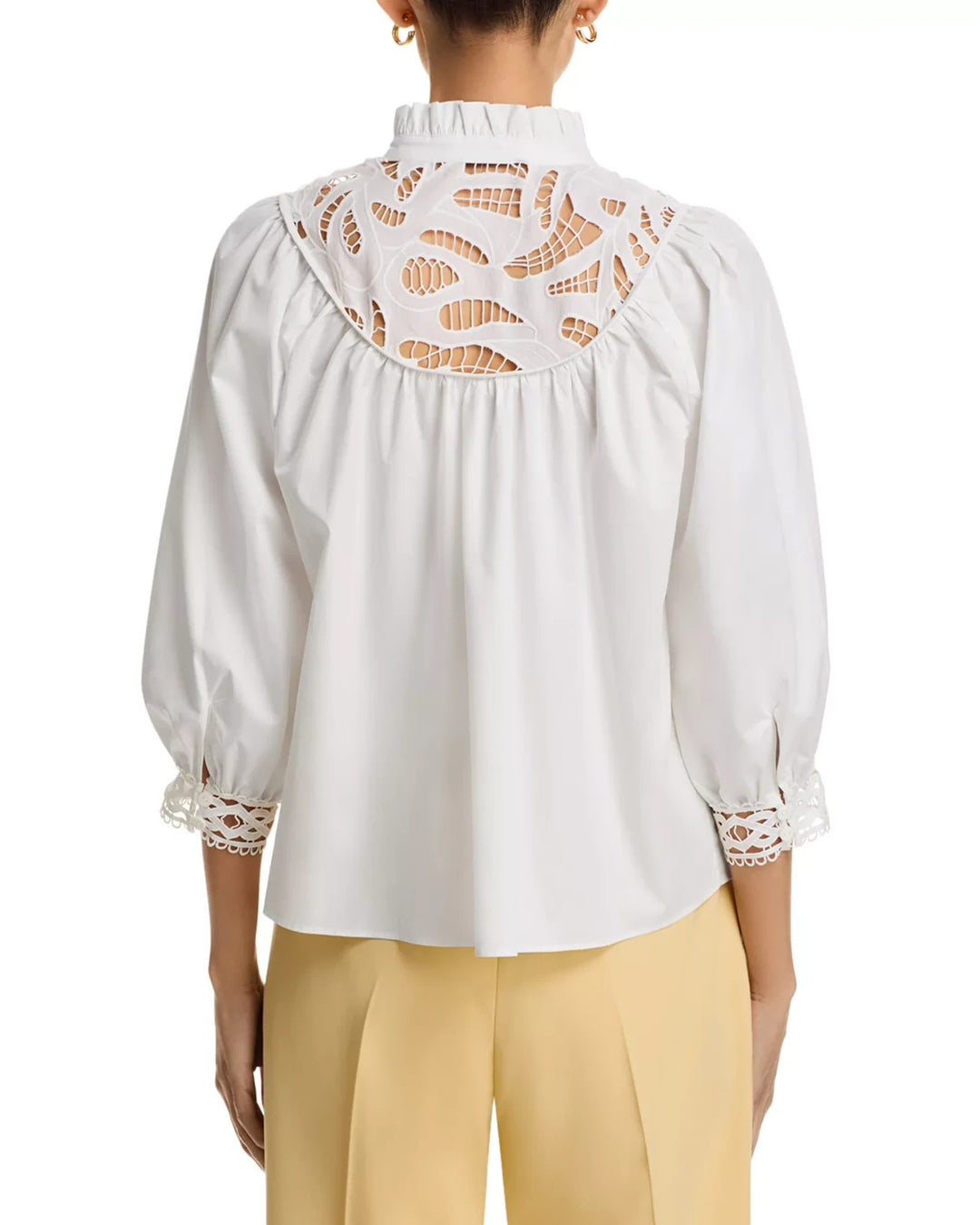 Elie Tahari The Rylan Lace Blouse MSRP $295