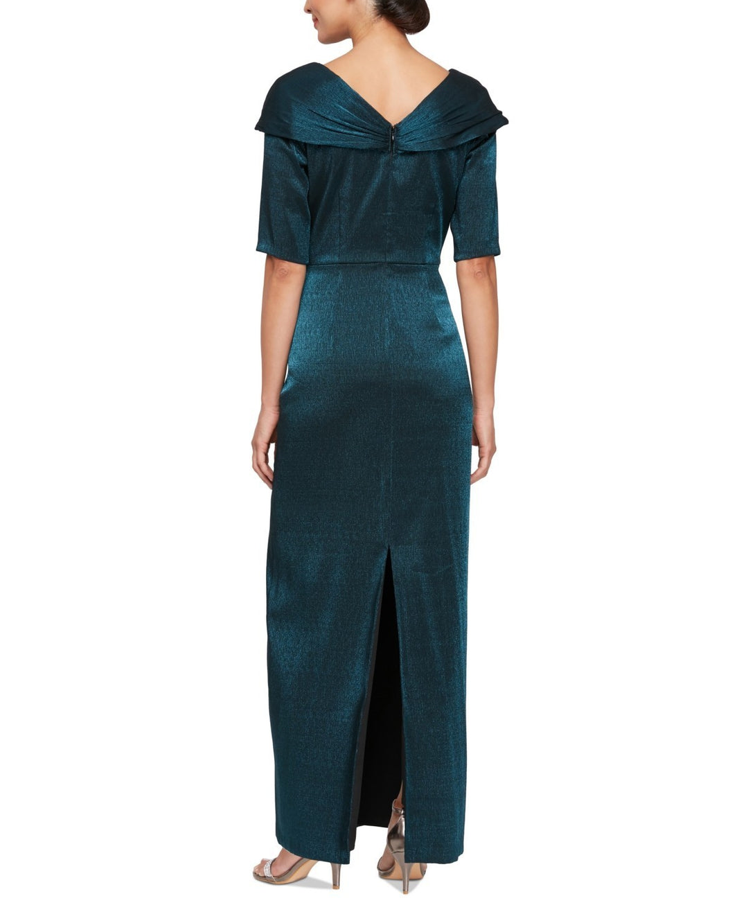 Alex Evenings Women's Fold-Over Column Gown MSRP $209