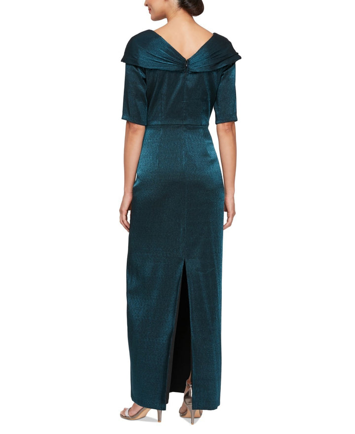 Alex Evenings Women's Fold-Over Column Gown MSRP $209