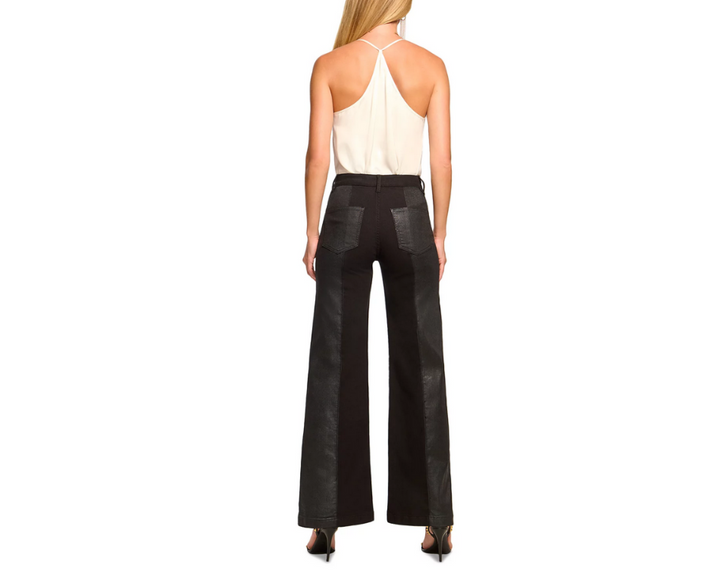 Ramy Brook Coated Vinnie Wide Leg Jeans MSRP $345