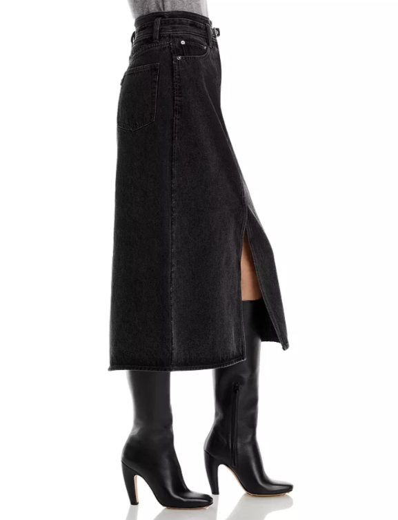 3.1 Phillip Lim Denim A Line Midi Skirt MSRP $450