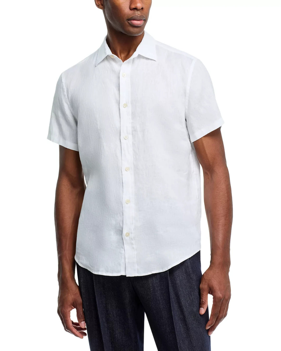 The Men's Store Short Sleeve Linen Shirt MSRP $98