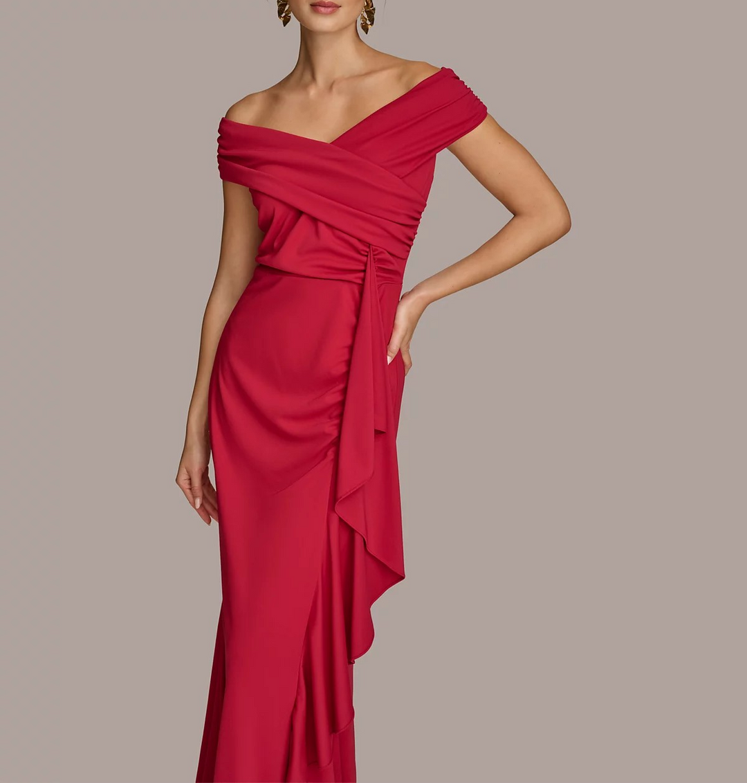 Donna Karan New York Women's Asymmetric Draped Gown MSRP $249