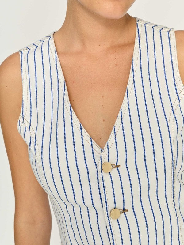 DL1961 NAUTICAL STRIPE Striped Vest MSRP $169