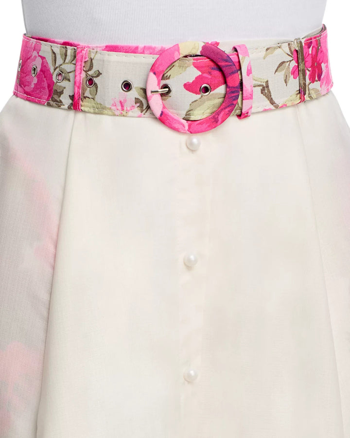 Nancy Yang Floral Button Down Skirt MSRP $119