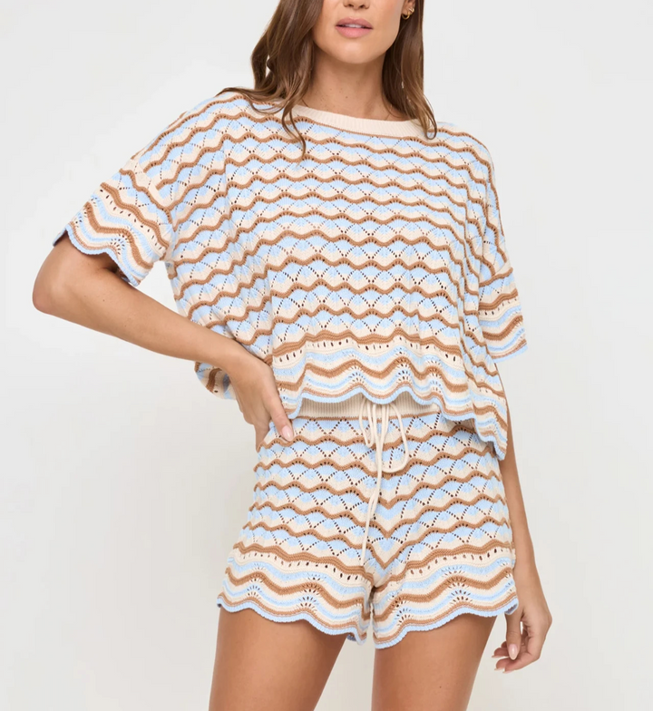 L*Space Sunchaser Scalloped Cover up Shorts MSRP $99