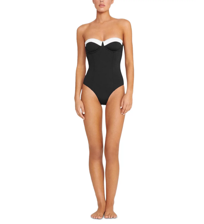 STAUD Maeve One Piece Swimsuit MSRP $225