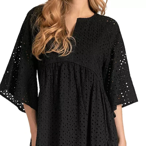 Elan Eyelet Mini Dress MSRP $98 Size L
