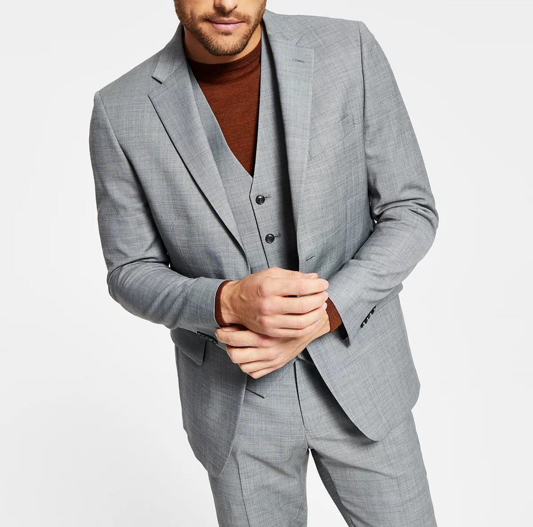 Tommy Hilfiger Men's Modern-Fit Wool TH-Flex Stretch Suit Jacket MSRP $450