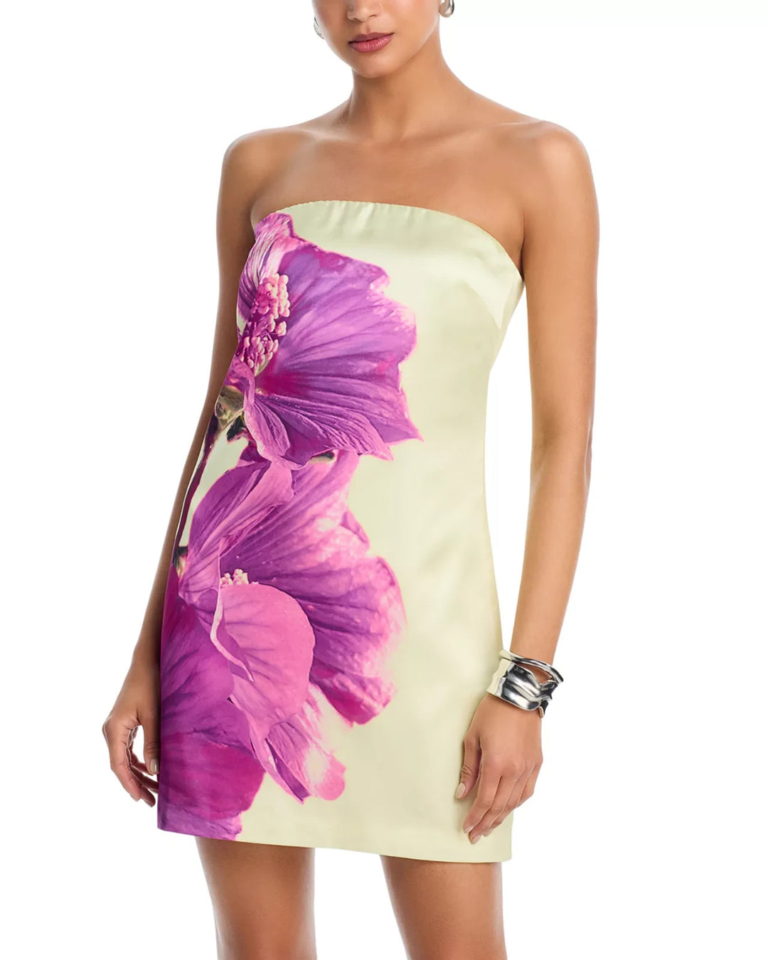 STEVE MADDEN Rhapsody Orchid Strapless Mini Dress MSRP $134
