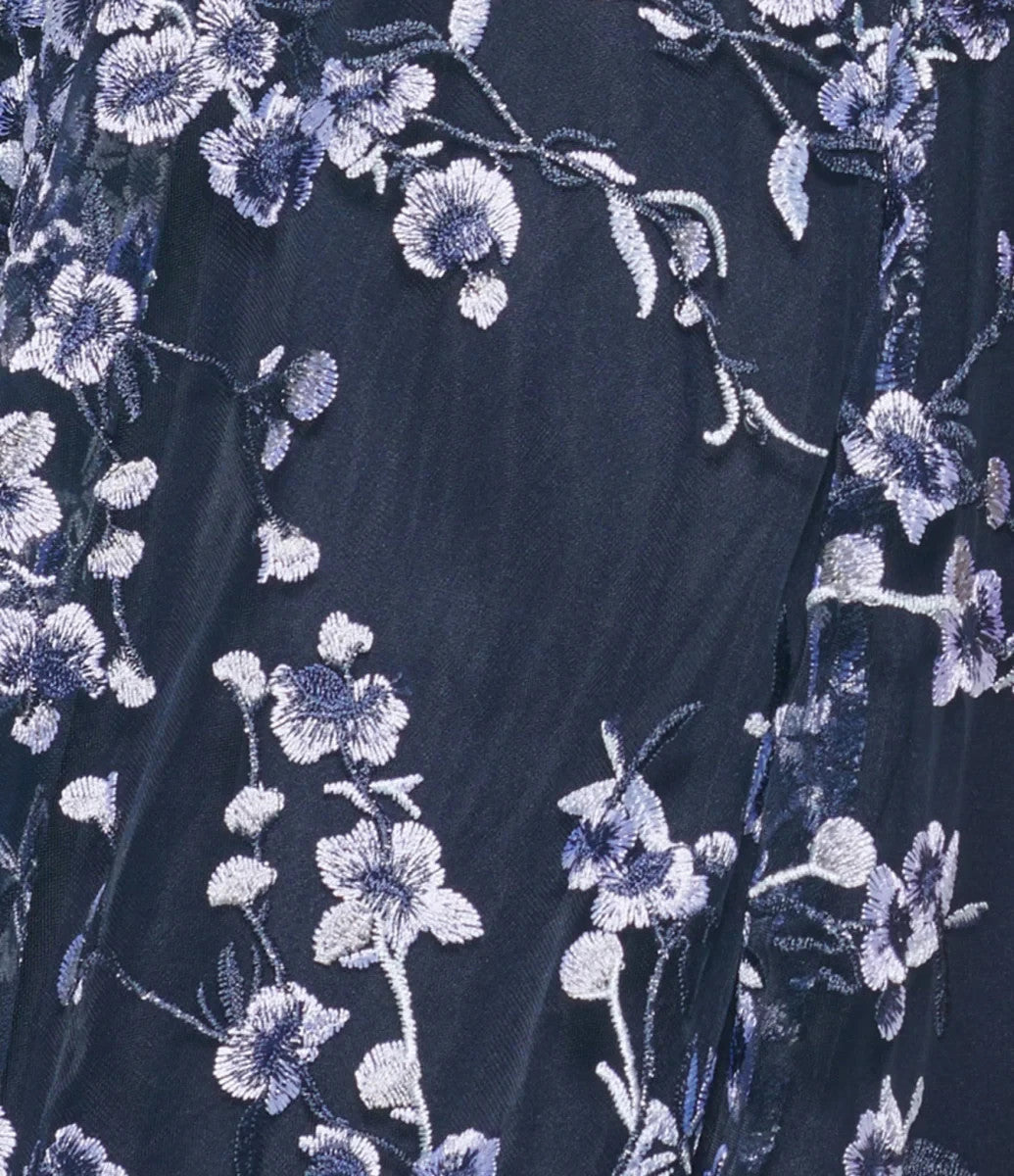 Kensie Floral-Embroidered A-line Dress MSRP $138