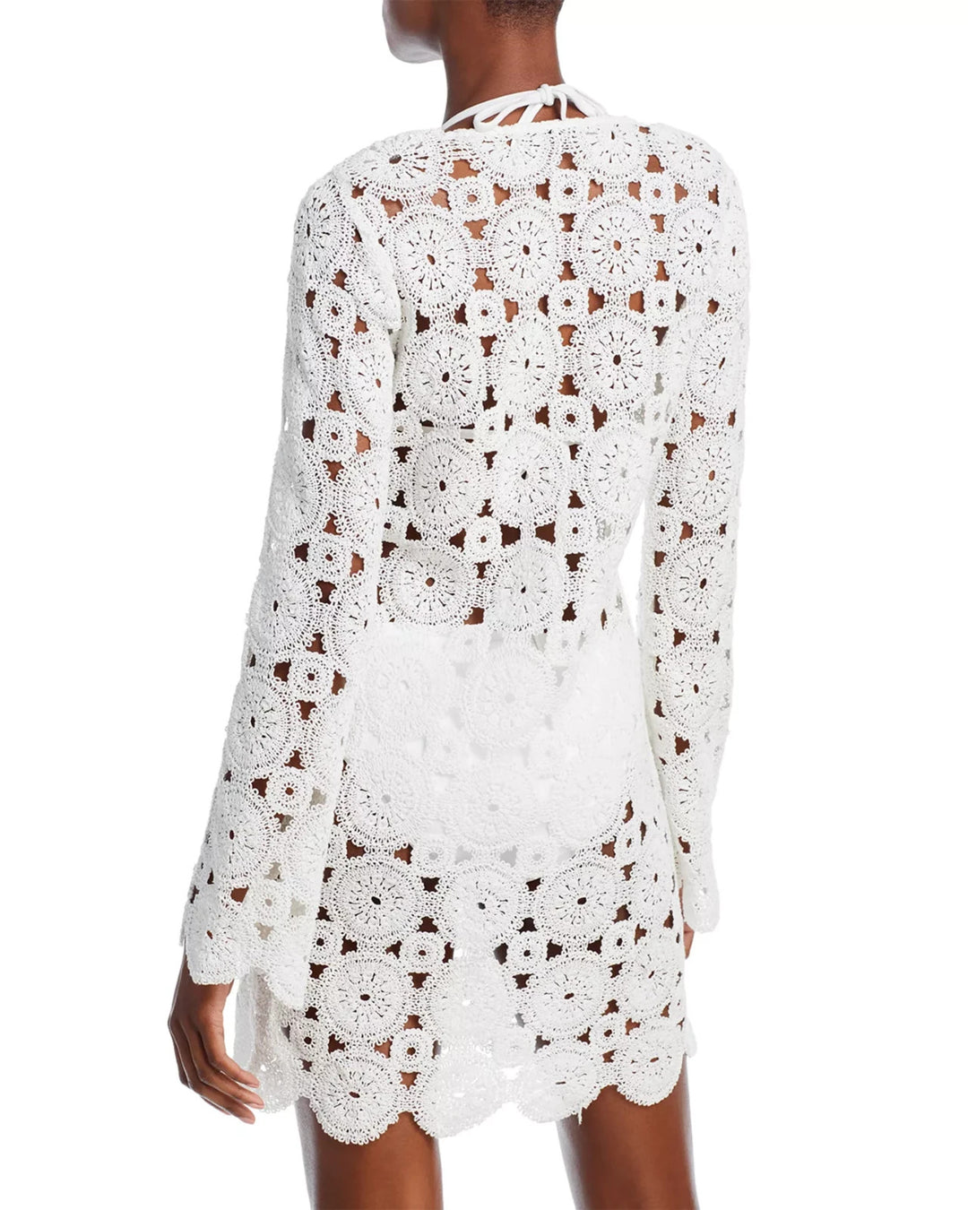 AQUA Swim Crochet Cover Up Dress MSRP $98