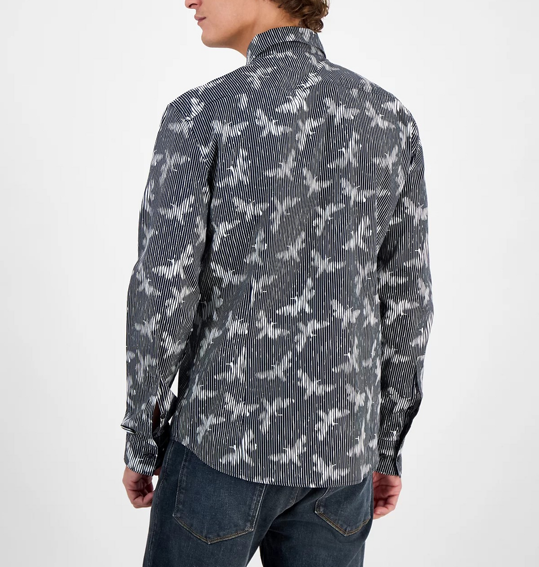 HUGO by Hugo Boss Men's Ermo Butterfly Patterned Shirt MSRP $128