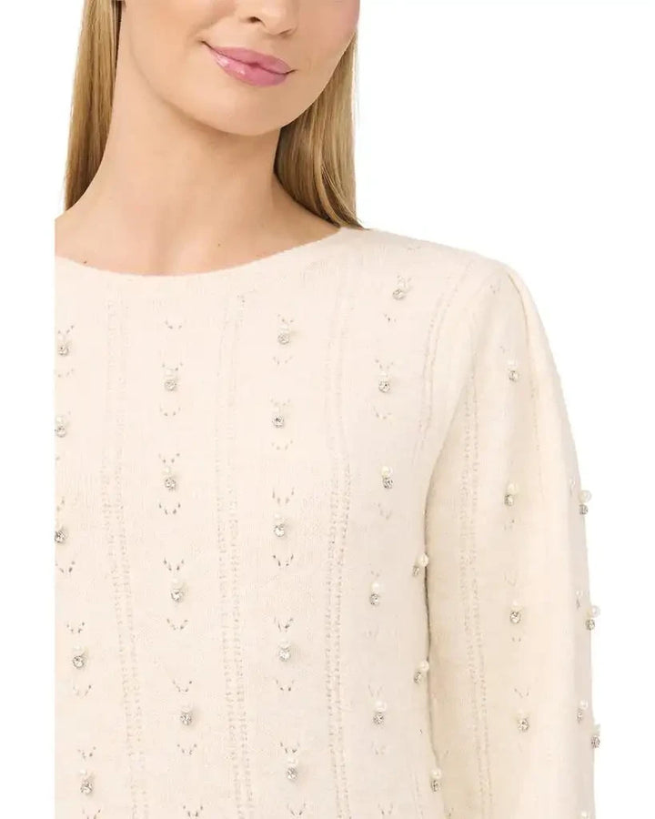 CeCe Embellished Sweater MSRP $99