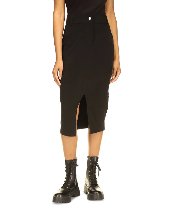 MICHAEL Michael Kors Utility Slit-Front Midi Skirt MSRP $98