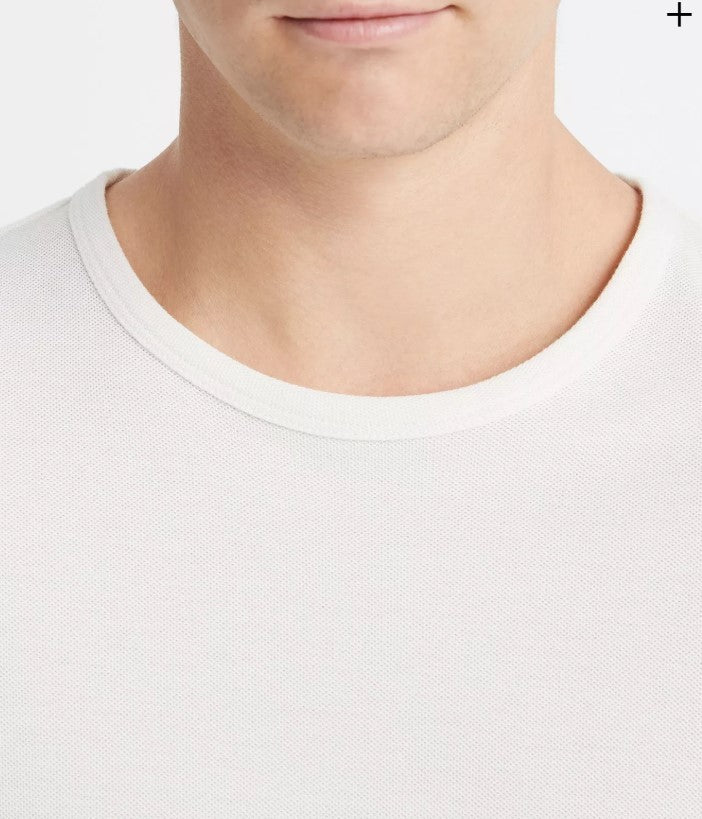 Vince Pima Cotton Piqué Crew Neck T-Shirt MSRP $128