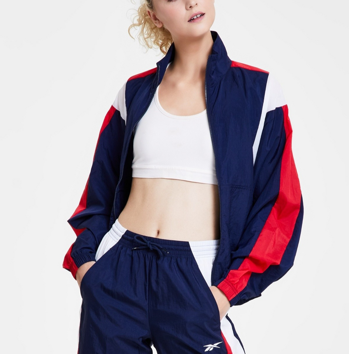 Reebok Back Vector Colorblocked Track Jacket MSRP $60