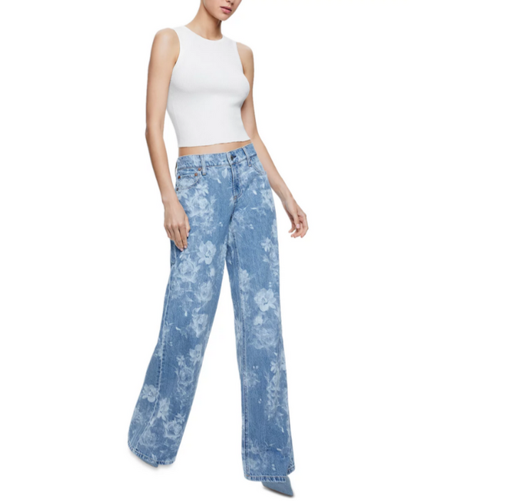 Alice and Olivia Trish Low Rise Baggy Jeans MSRP $350