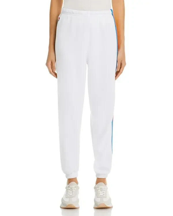 Aviator Nation Rainbow-Stripe Sweatpants MSRP $156