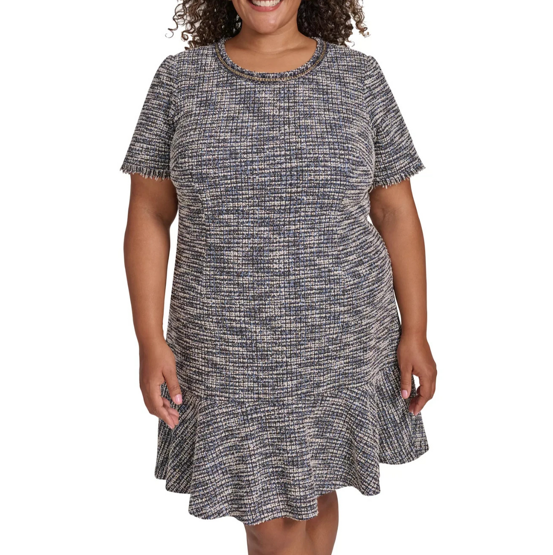 Jessica Howard Bouclé Jewel Neck Shift Dress MSRP $129
