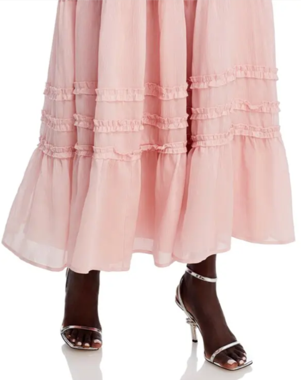 AQUA Tiered Sleeveless Maxi Dress MSRP $118