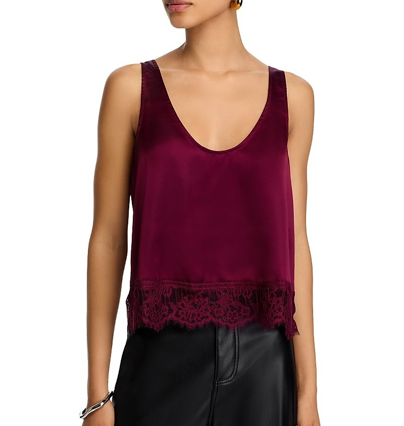 Steve Madden Coraline Lace Trim Top MSRP $69