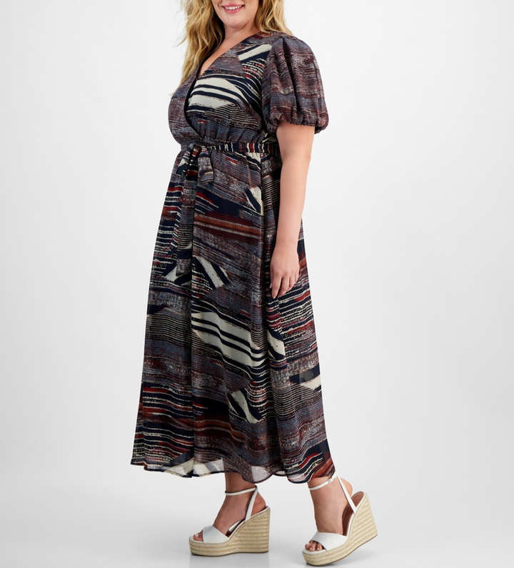 Robbie Bee Plus Size Surplice Maxi Dress MSRP $89